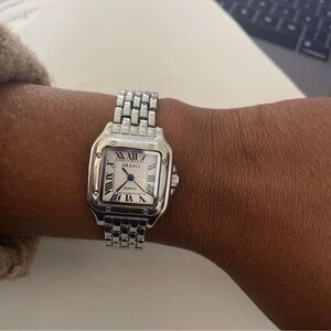 Panthere Classic Rectangle Stainless Steel Watch